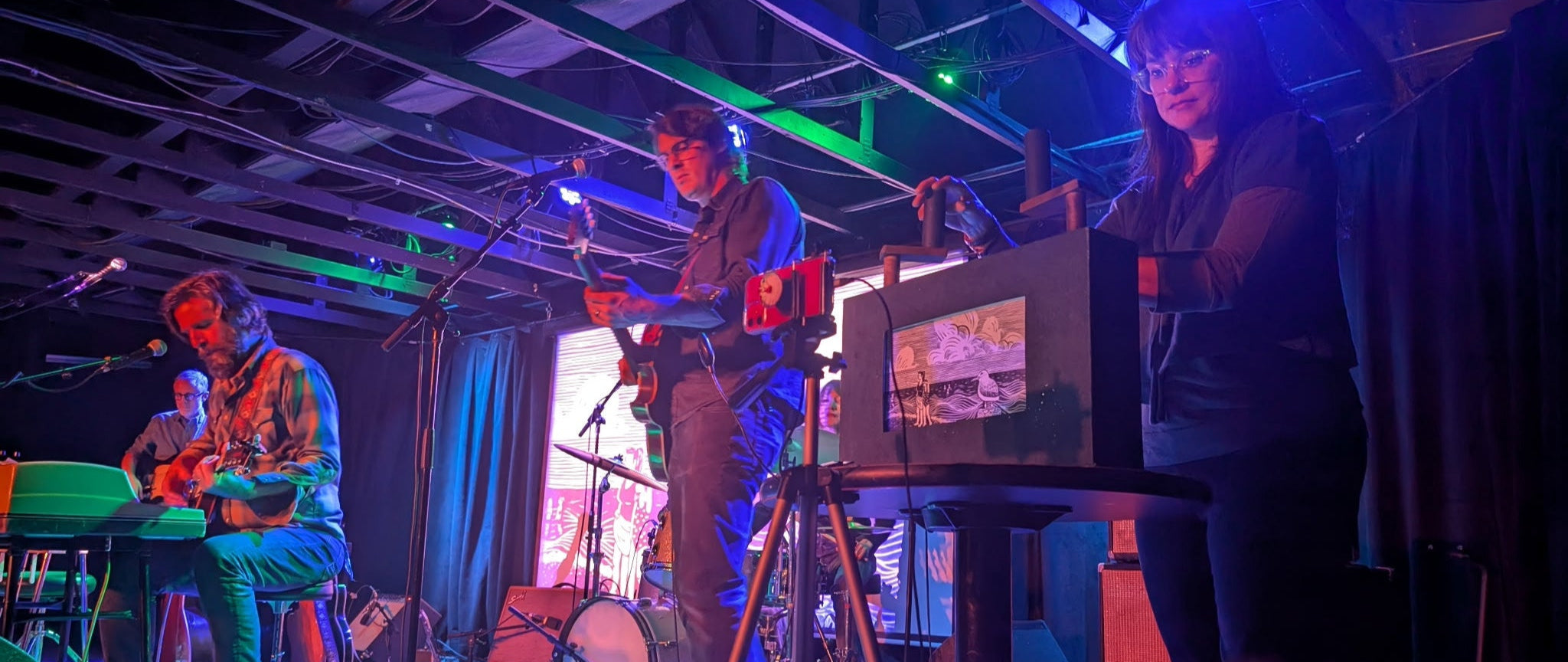 Load video: Jessica White performs The Dark Sea crankie with Tyler Ramsey at the Grey Eagle in Asheville, NC, Feb. 1 2025.