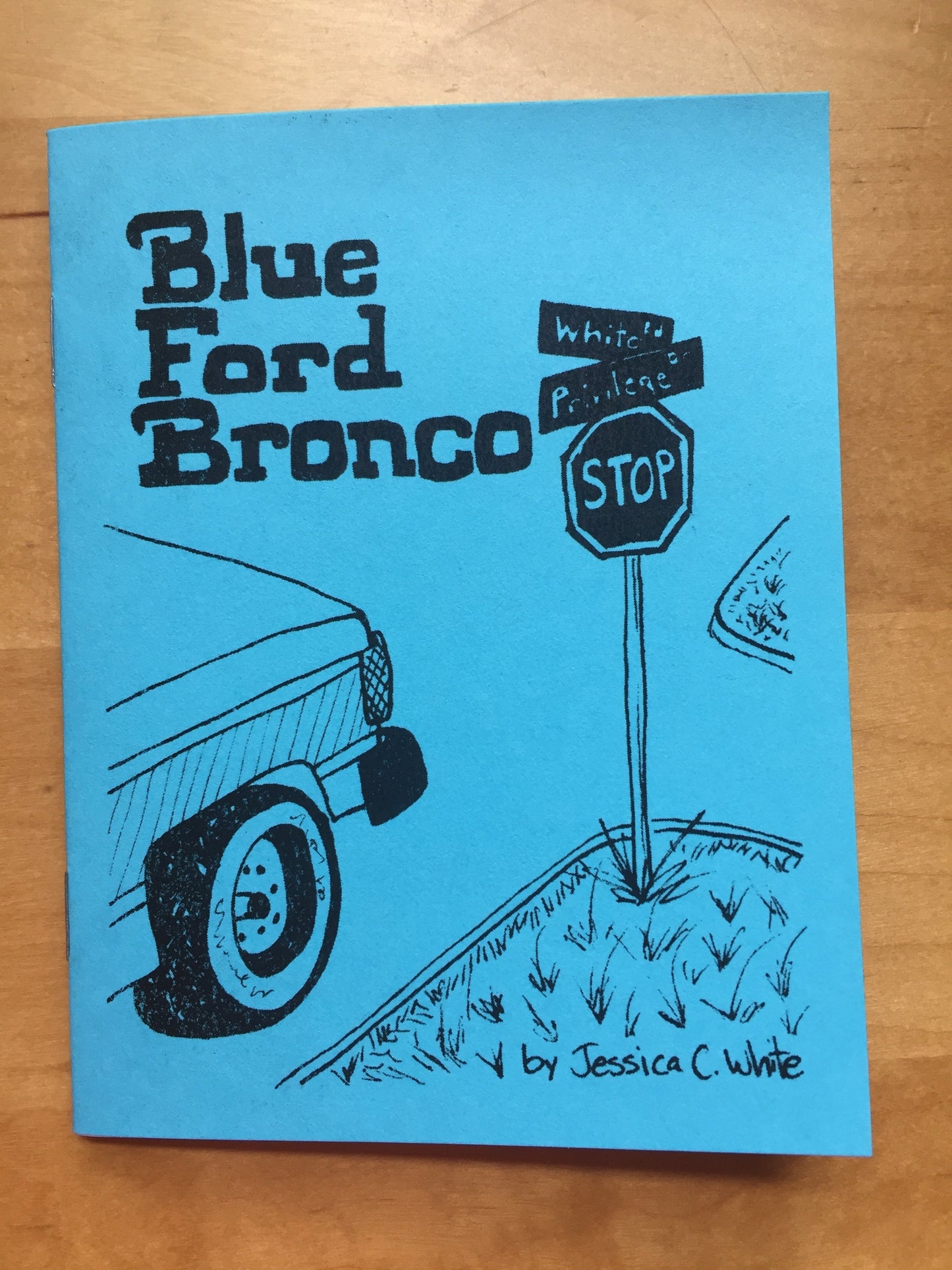 Blue Ford Bronco zine